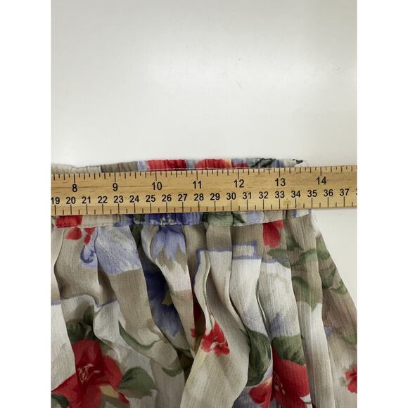 Alfred Dunner Womens Skirt Size 10 Petite Tan Floral - Picture 7 of 9